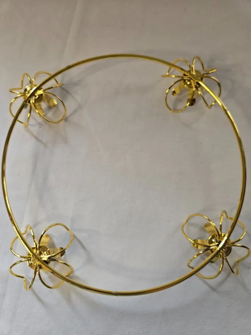 Vintage Metal Gibson Advent-Ring Wreath Candle Holder Christmas